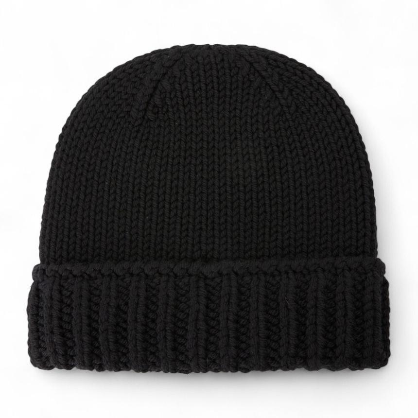 Moncler Unisex Black Knit Beanie