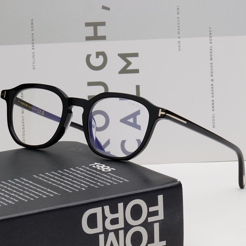 TOM FORD Blue Light Blocking Acetate Eyeglasses Asian Fit Unisex TF6010KB 001