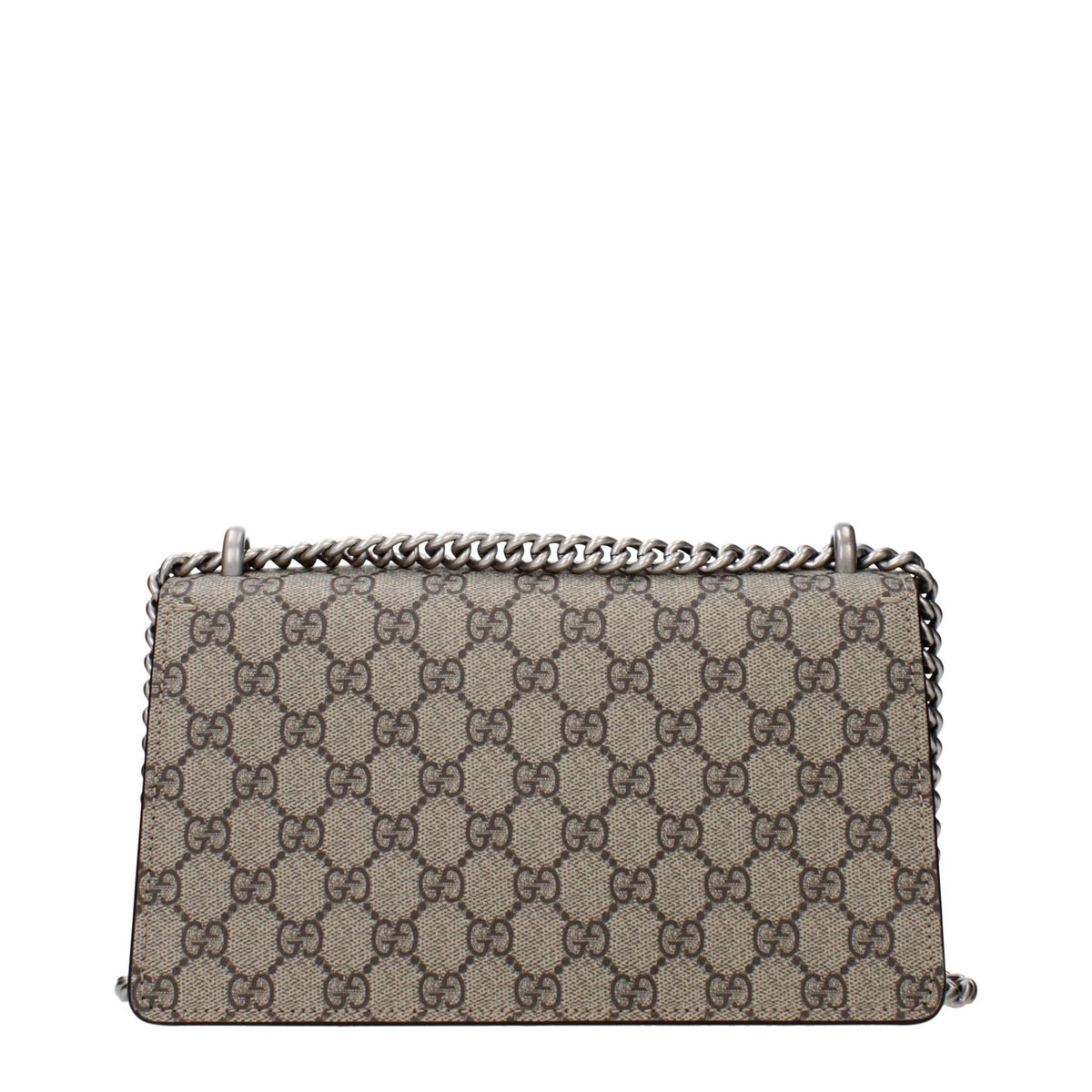 GUCCI Beige Canvas Leather Shoulder Bag