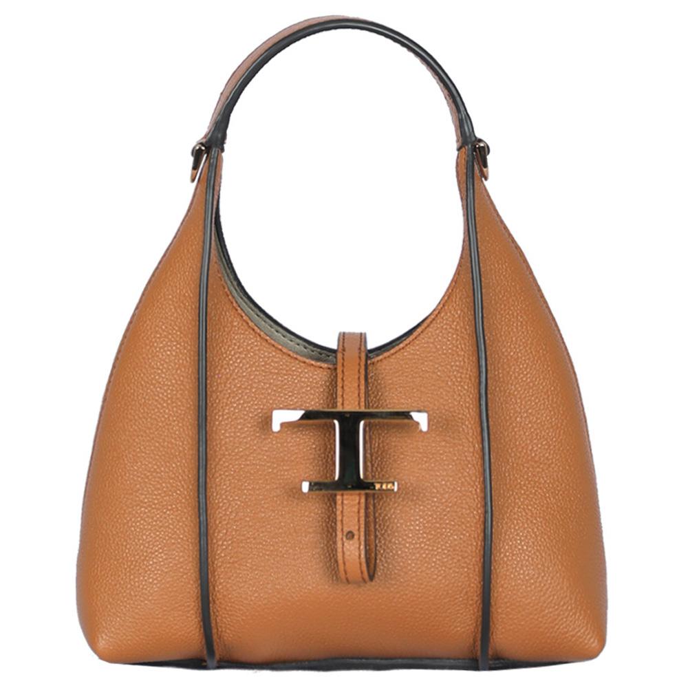 Tods Timeless Leather Tote Crossbody Bag S410