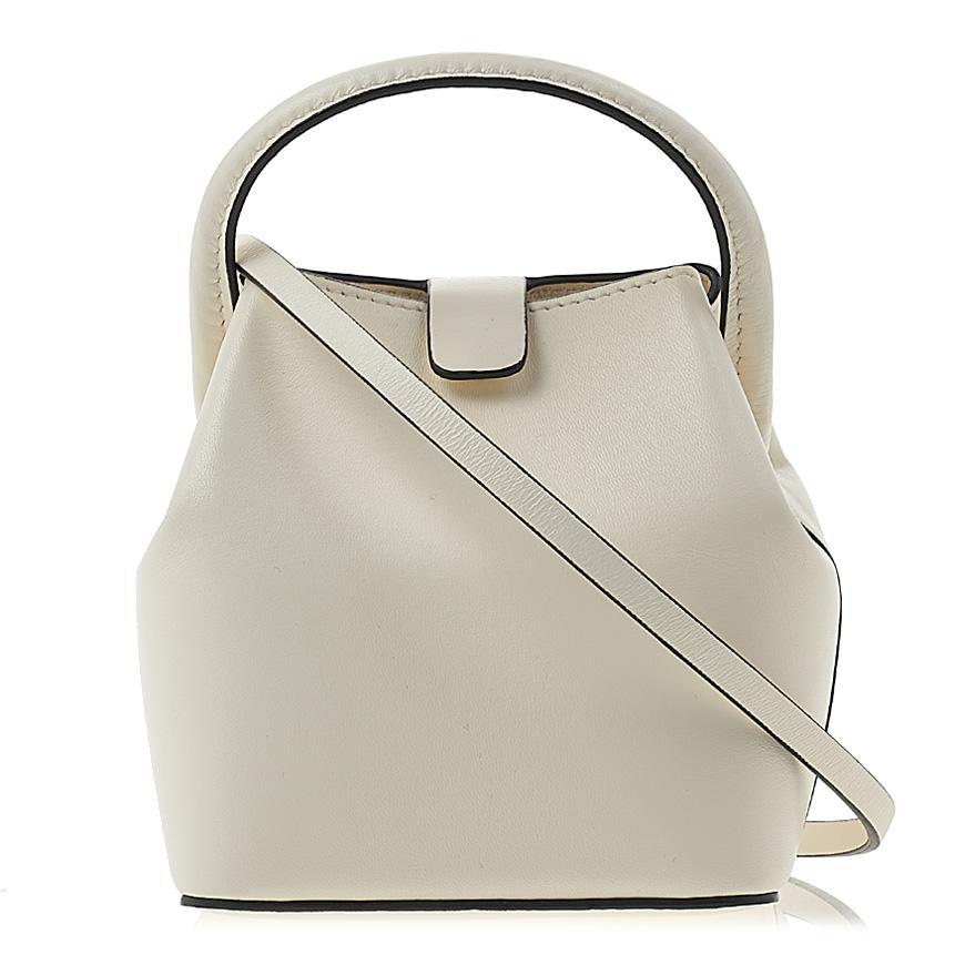 VALENTINO VLogo Micro Bucket Bag Leather Shoulder Bag Black