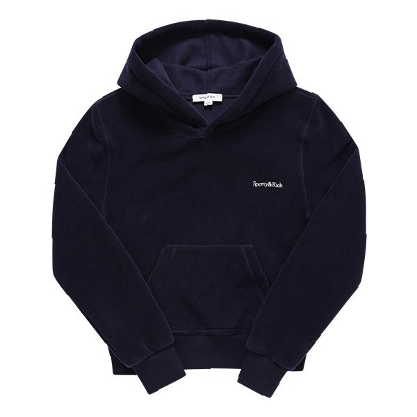 SPORTY&RICH Navy/White Women's Hooded Sweatshirt HO741NA NAVY WHITE