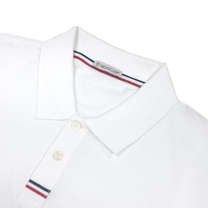 Moncler White Short Sleeve Polo T-Shirt