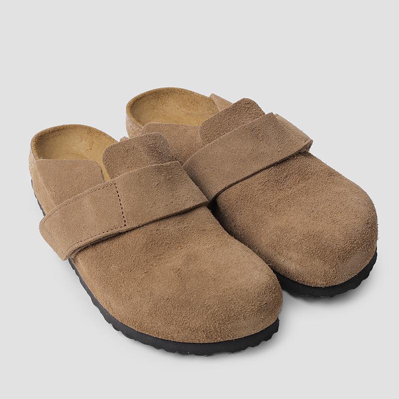 Birkenstock Roma Suede Velcro Mule Sandals Brown 1032067