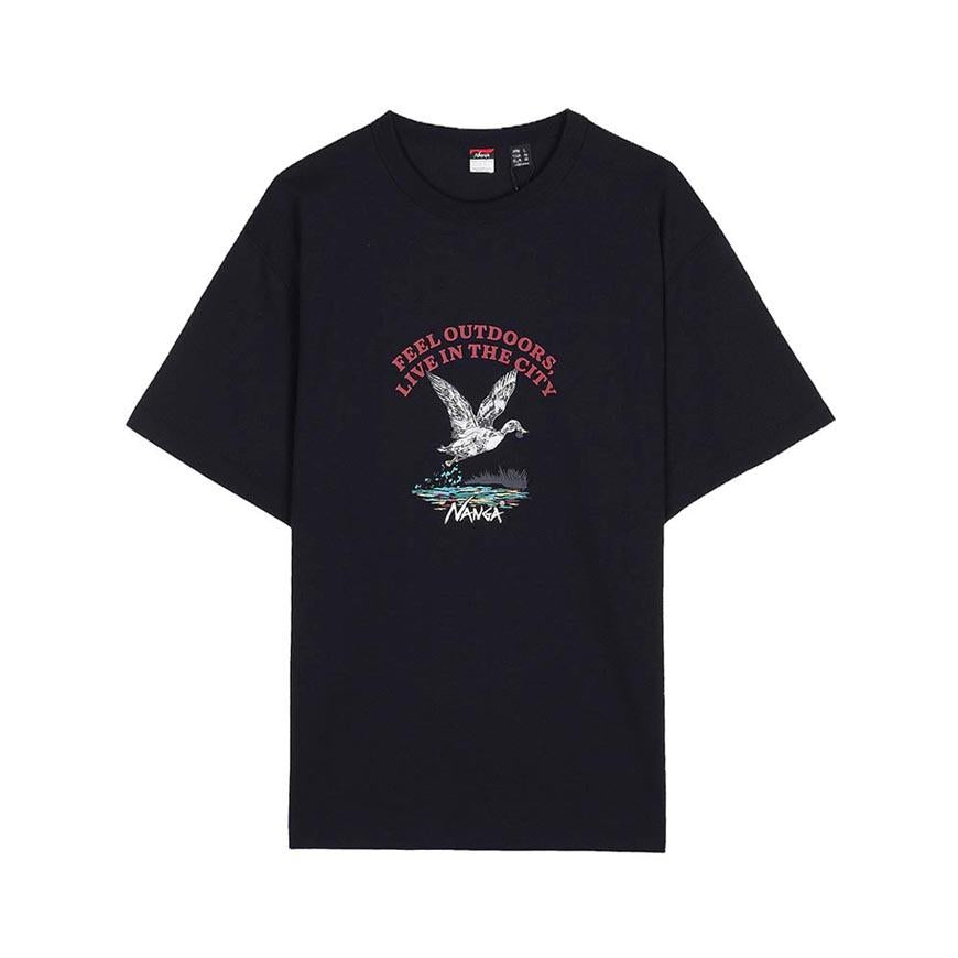 NANGA Men’s Duck Vintage T-Shirt N2610 1M058Z BLK