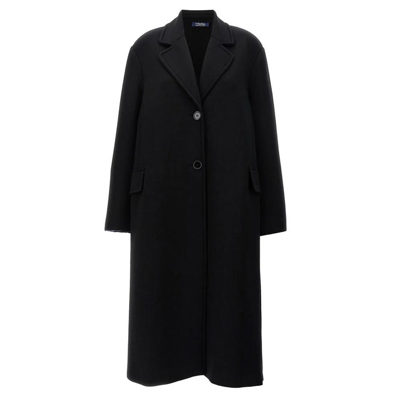 Max Mara RADICE Jersey Single Coat Black