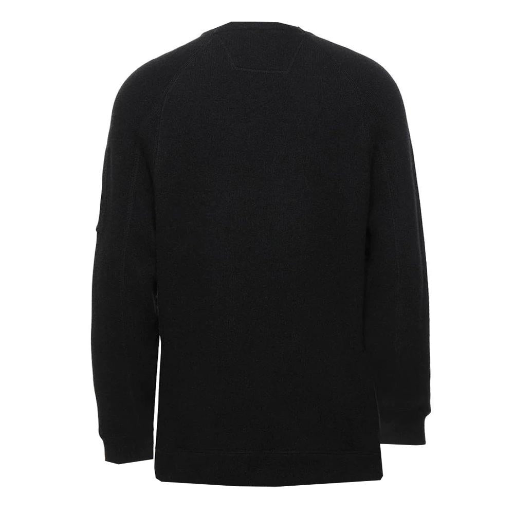 CP Company Lens Patch Crewneck Knit Sweater 11CMKN198A 005798A 999
