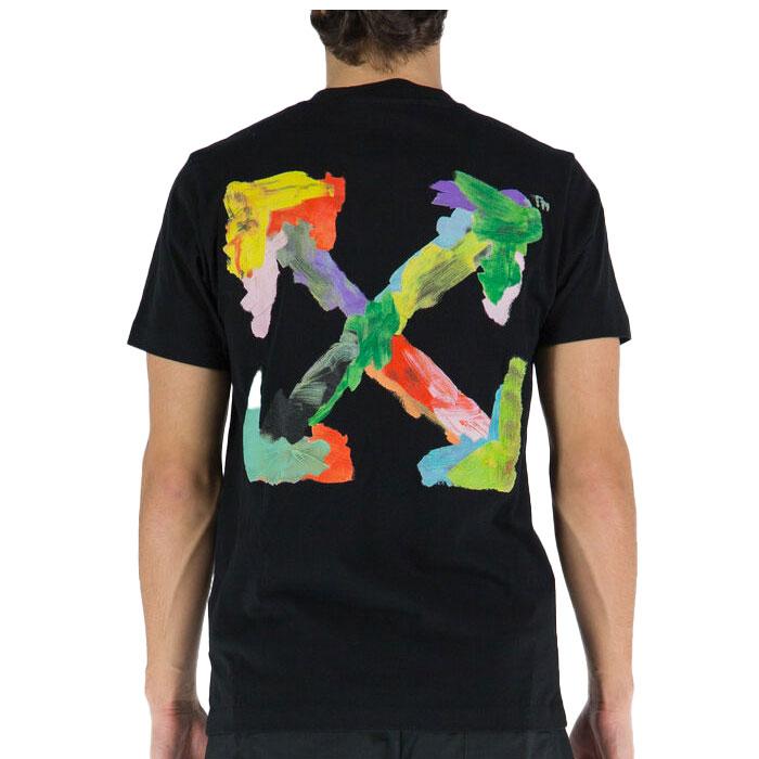 OFF WHITE Brush Arrow Slim Fit T-Shirt Black White Men’s