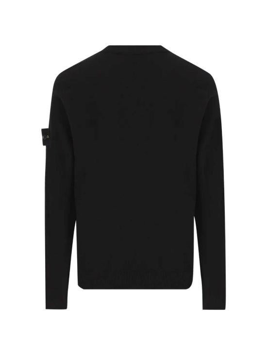 STONE ISLAND Wool Crewneck Sweater Men’s Black 5100021 S00B4 V0029 BLACK DOM