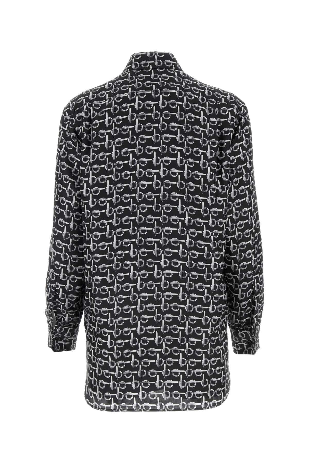 BURBERRY Long Sleeve Button-Down Shirt SS24 Black