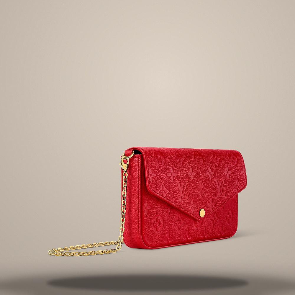 Louis Vuitton Pochette Felicie Shoulder Bag Red M25793