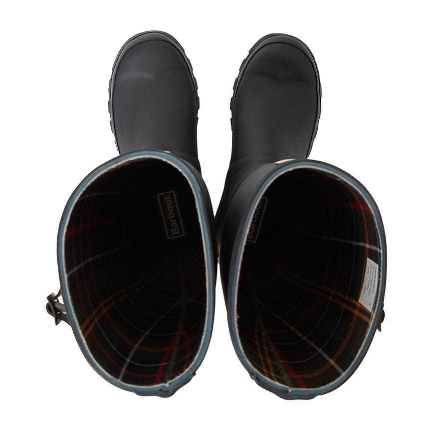 Barbour Beadnell Wellington Women’s Long Rain Boots Navy Rubber