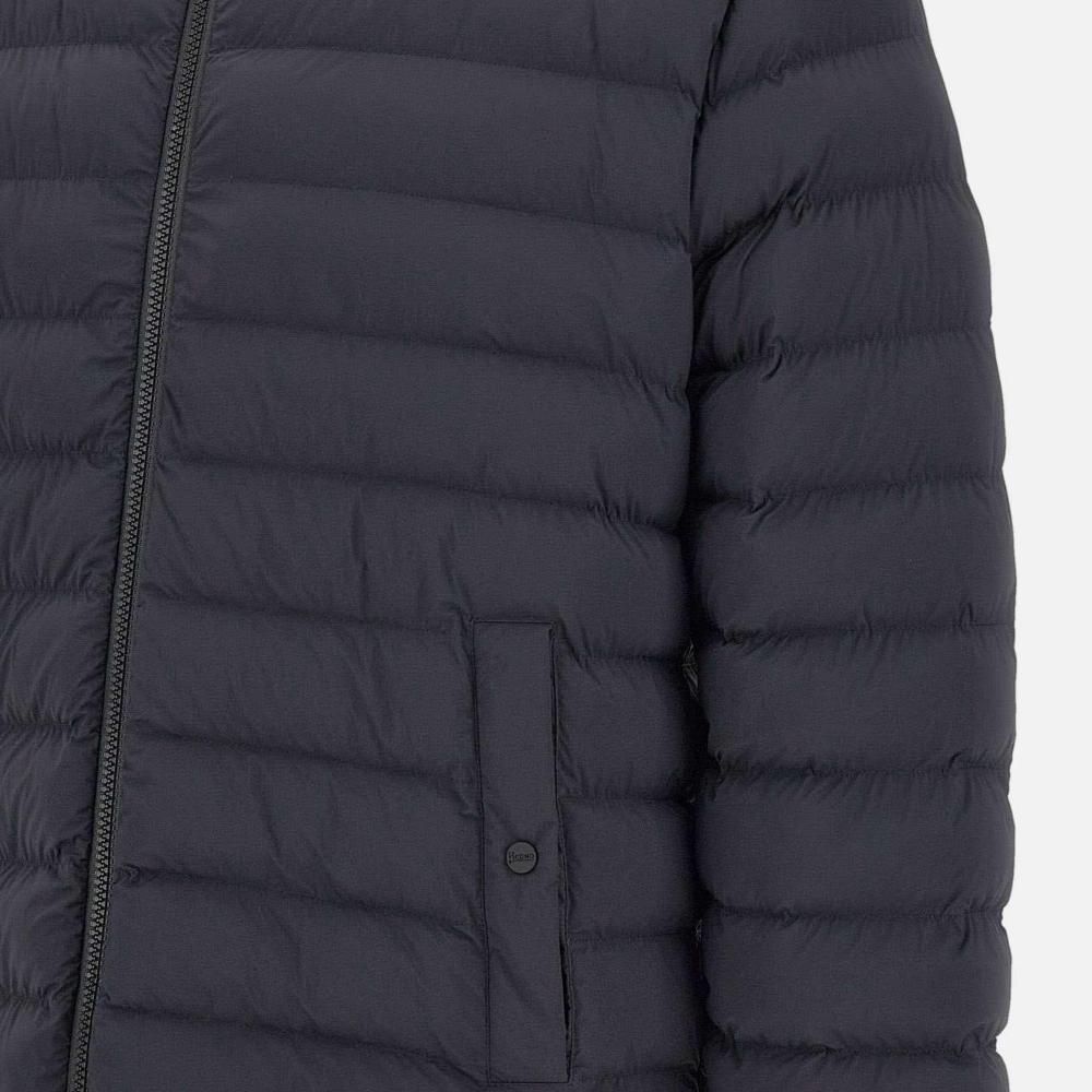 Herno Men’s Packable Hooded Lightweight Down Jacket Black