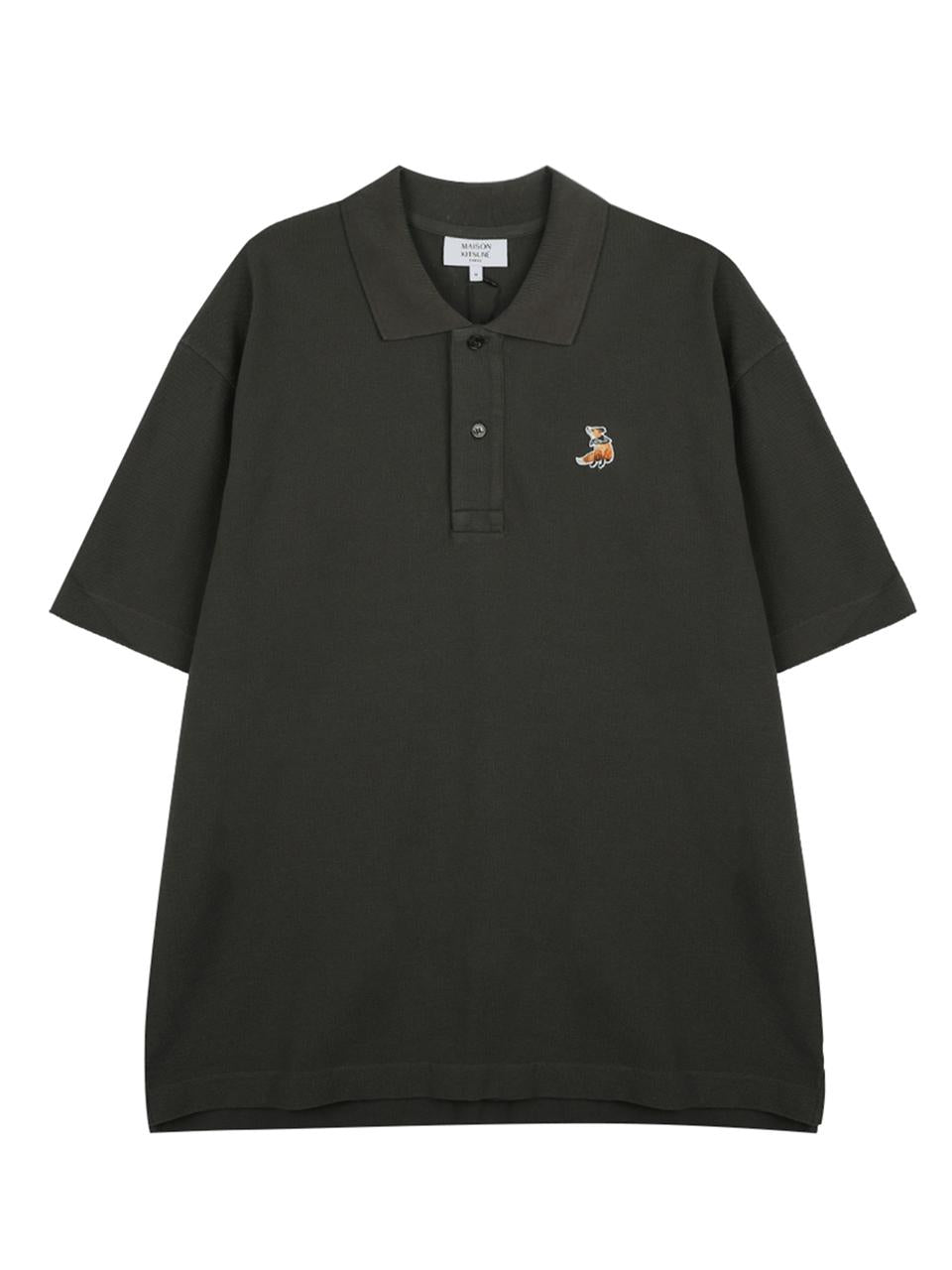 Maison Kitsune Dreaming Fox Comfort Cotton Polo Shirt Navy Men