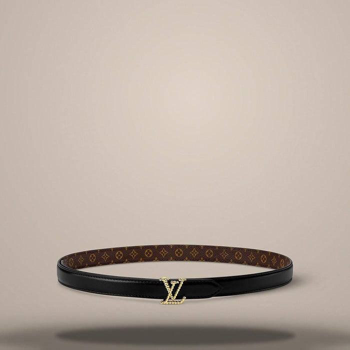 Louis Vuitton Cordelia 20mm Reversible Belt Black Monogram M4797W