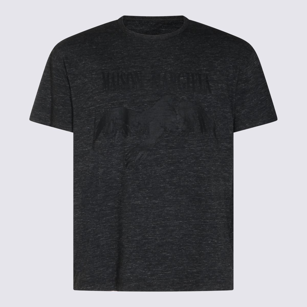 Maison Margiela Short Sleeve Cotton T-Shirt Beige Men