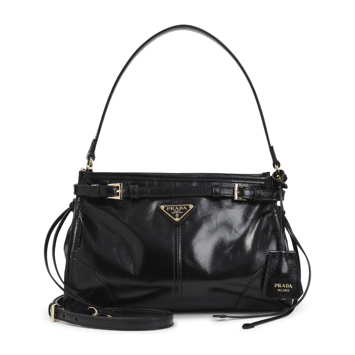PRADA Red Leather Shoulder Bag