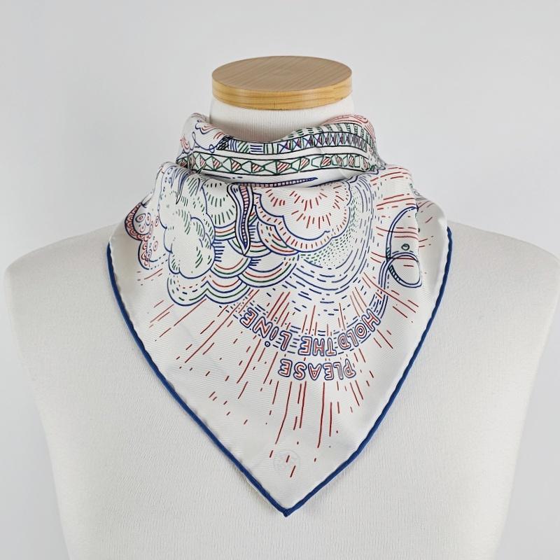 HERMES Please Hold the Line 90 Carre Silk Women’s Scarf