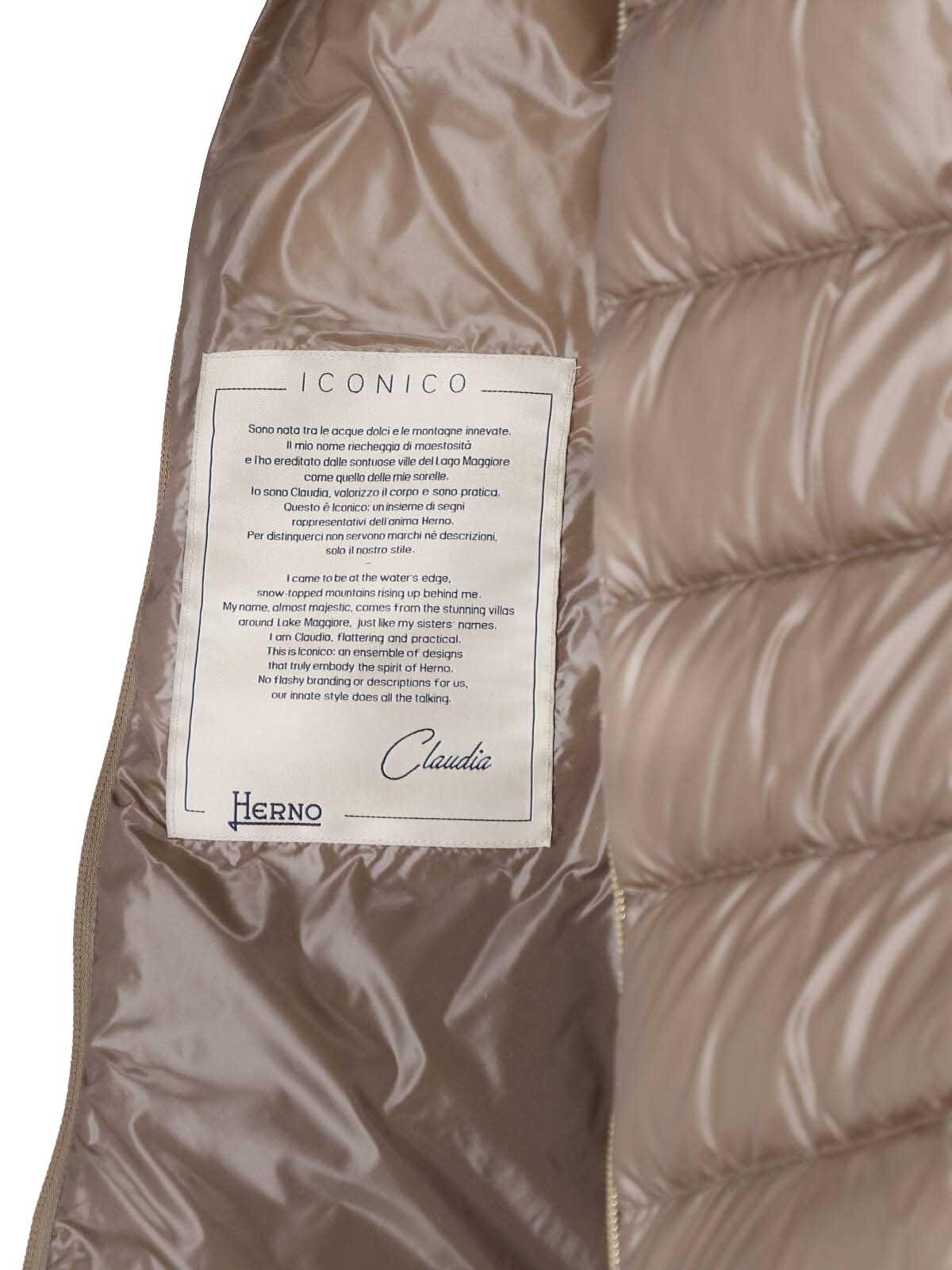 Herno Beige Down Puffer Jacket for Women