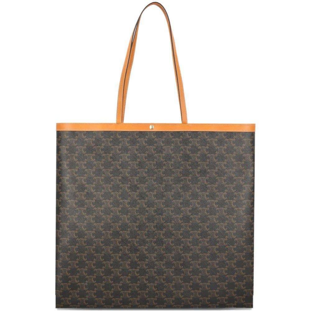 CELINE Triomphe Large Flat Tote Tan Leather Women’s Tote Bag