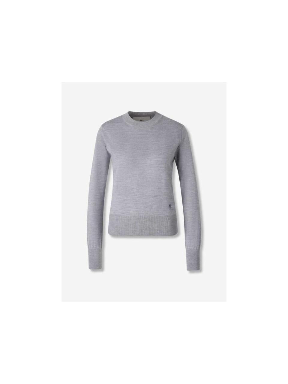 AMI Wool Silk Crewneck Sweater FKS835 KN0066 050