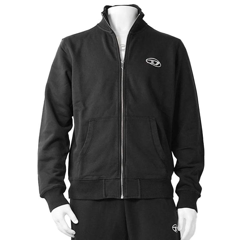 DIESEL Black Metallic Oval D Mock Neck Sweatshirt