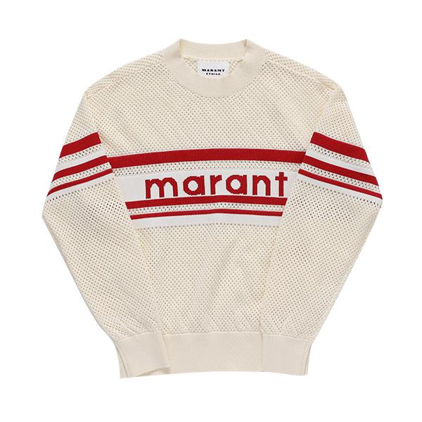 Isabel Marant Alwen Logo Crewneck Knit Sweater for Women PU0407FA B1L10E 23EC