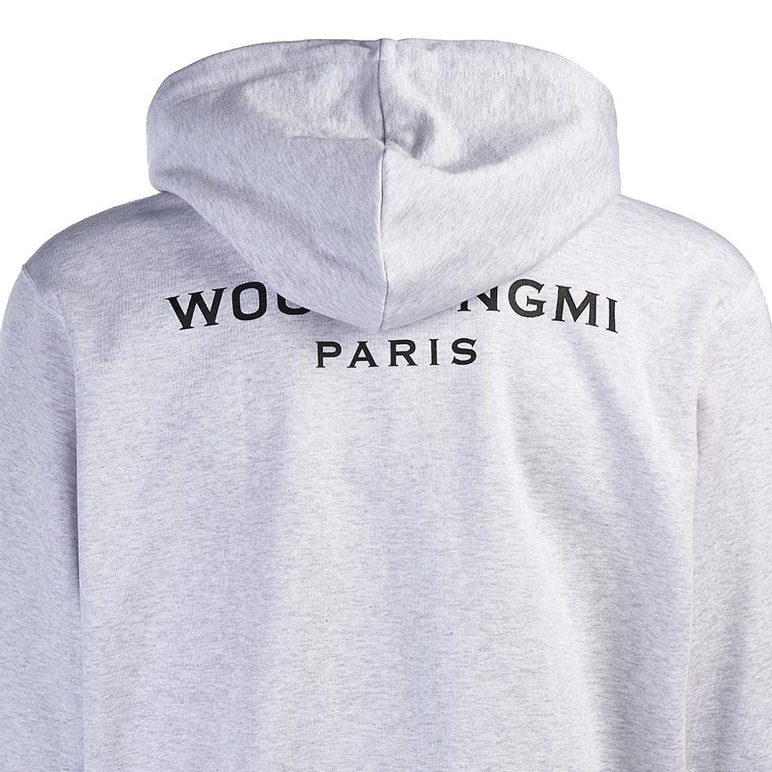 WOOYOUNGMI Men’s Back Logo Zip-Up Hoodie W243TS47 740G