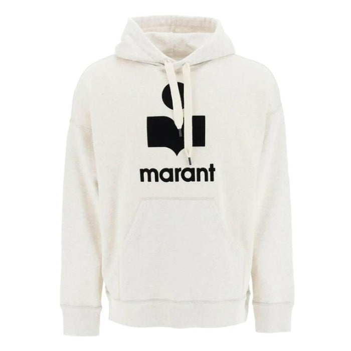 Isabel Marant Logo Fleece Hoodie Men’s Black Pullover Sweater