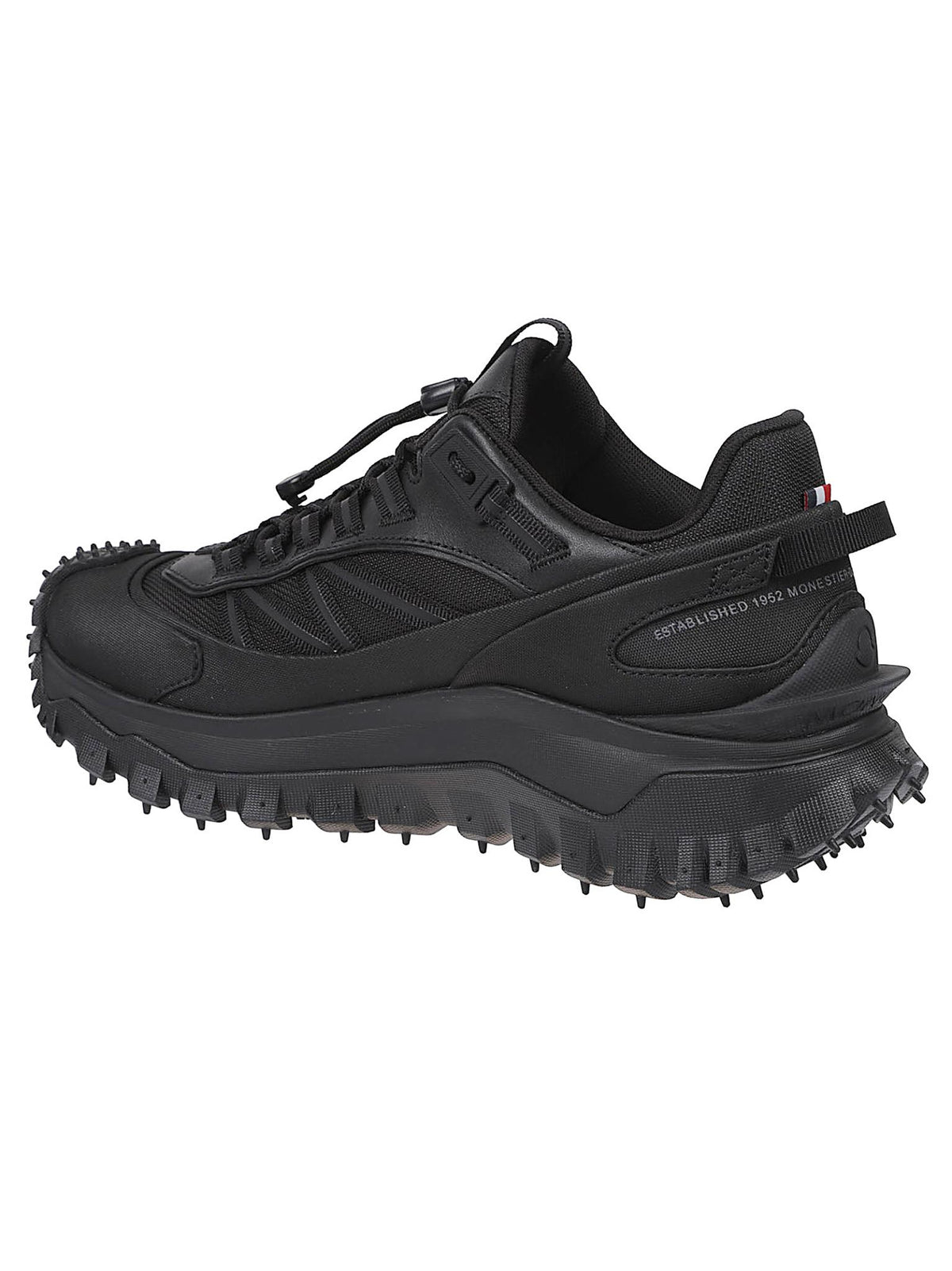 Moncler Leather Low-Top Sneakers for Men Navy