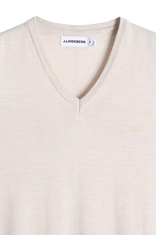 J LINDEBERG Men’s Vest BMKW15376C118 MOONBEAM MELANGE DOM