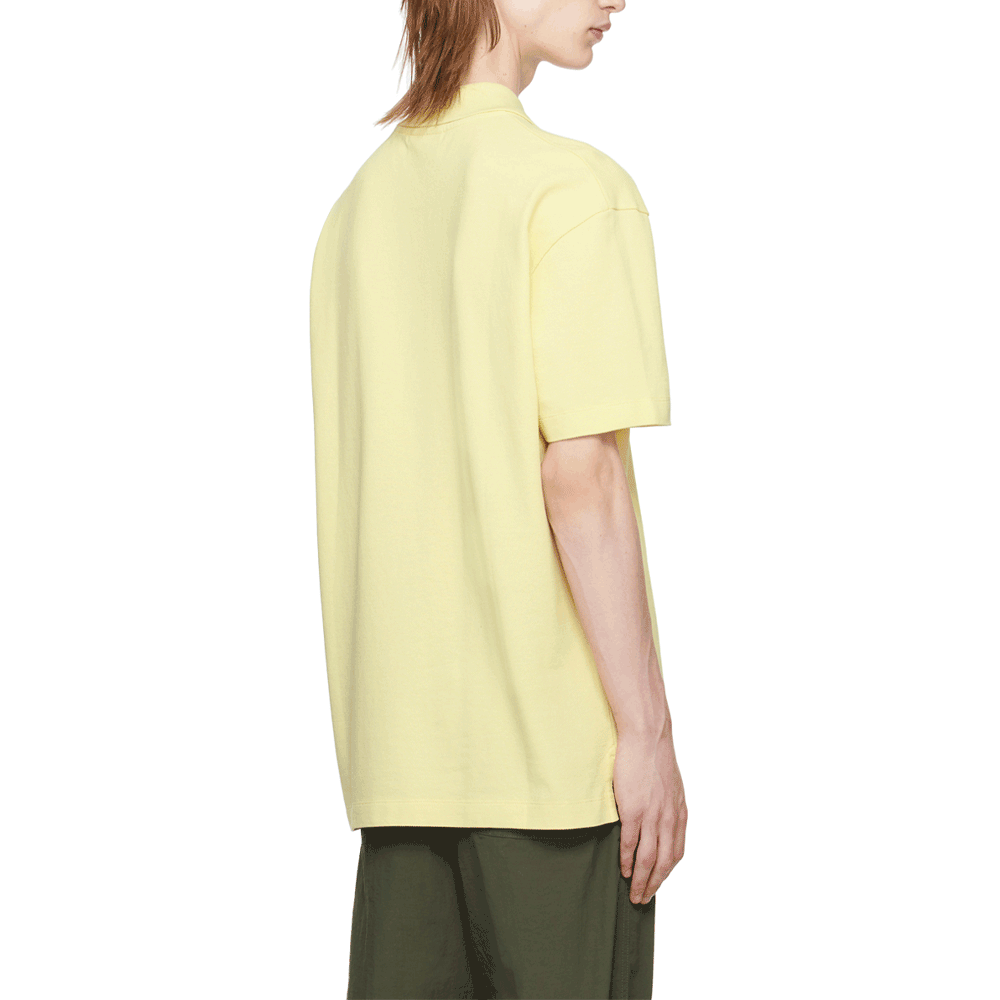 Maison Kitsune Handwriting Logo Short Sleeve Polo Shirt Navy MM00201 KJ7010 P712
