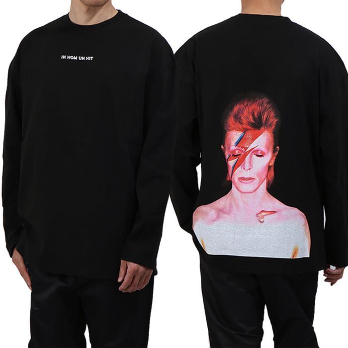 IH NOM UH NIT Bowie Print Long Sleeve T-Shirt Black