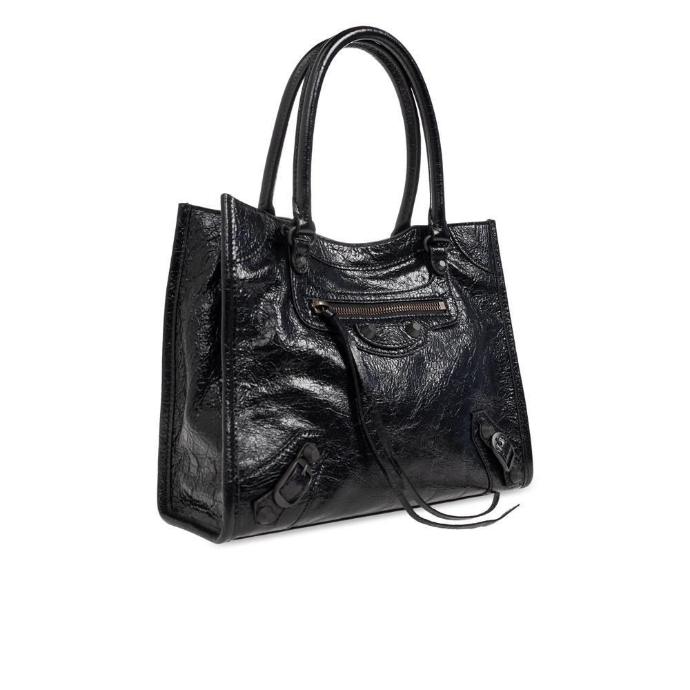 BALENCIAGA Le City Black Leather Tote Bag
