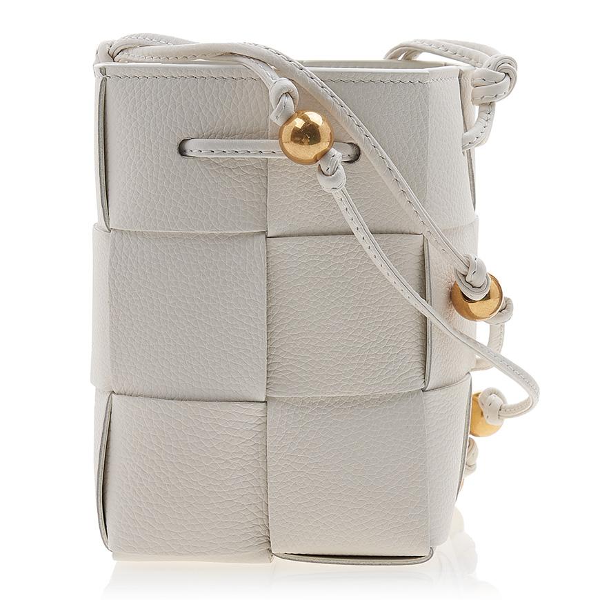 Bottega Veneta Intrecciato Leather Bucket Shoulder Bag Black