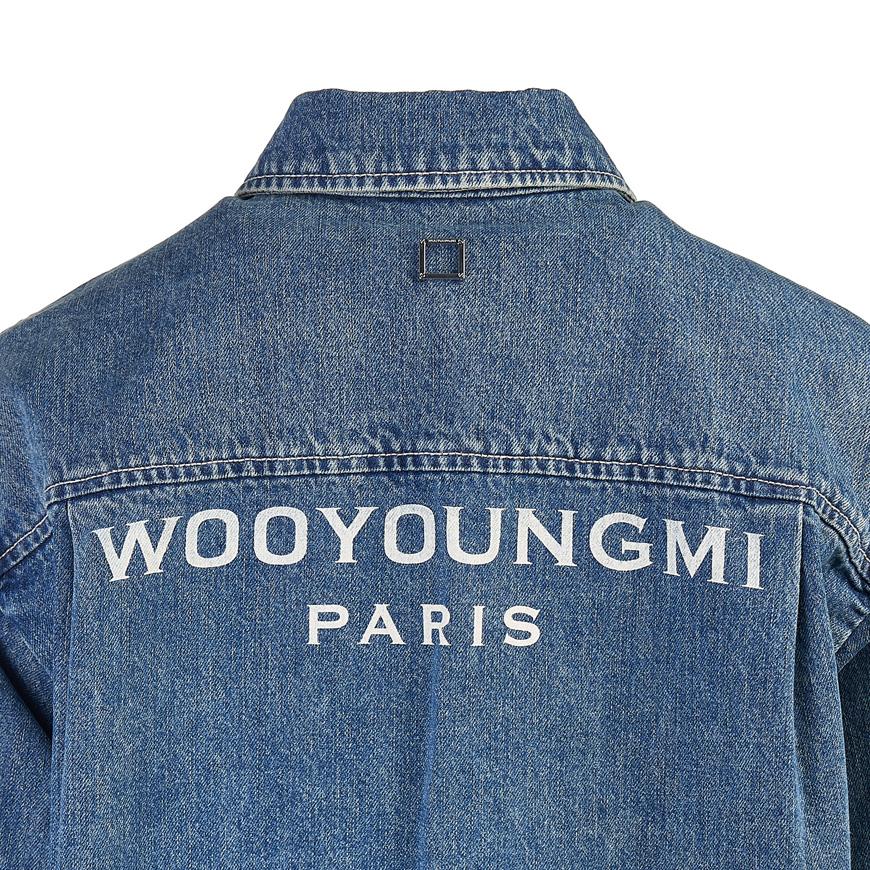 WOOYOUNGMI Blue Denim Back Logo Long Sleeve Shirt M243SH17 983L