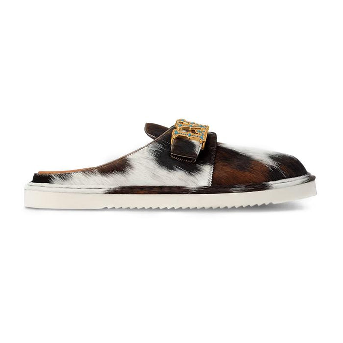 Louis Vuitton Men’s Easy Mule Cowhide Pony Slip-On Slippers