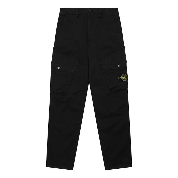 STONE ISLAND Organic Cotton Men's Cargo Pants Black