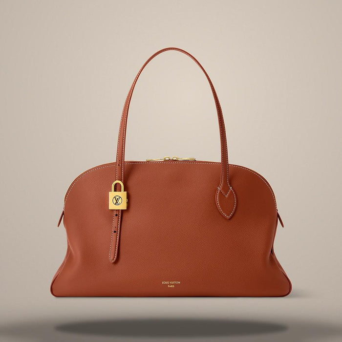 Louis Vuitton Low Key Duffle Tote Shoulder Bag Cognac M26688
