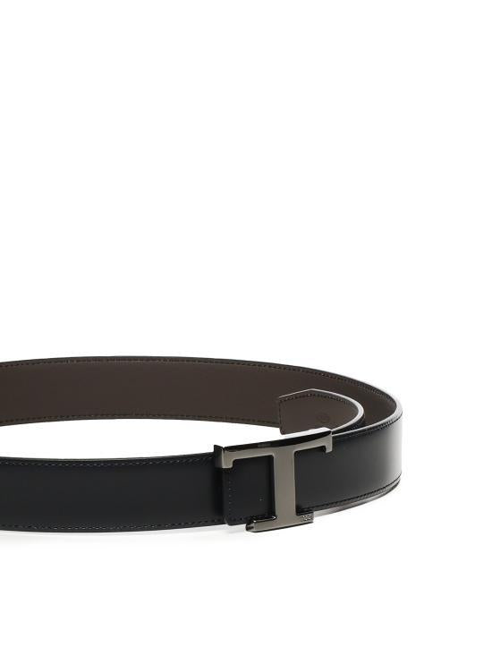 Tods Leather Belt for Men XCMCQR55100HDL 01L7 BLUE BROWN DOM