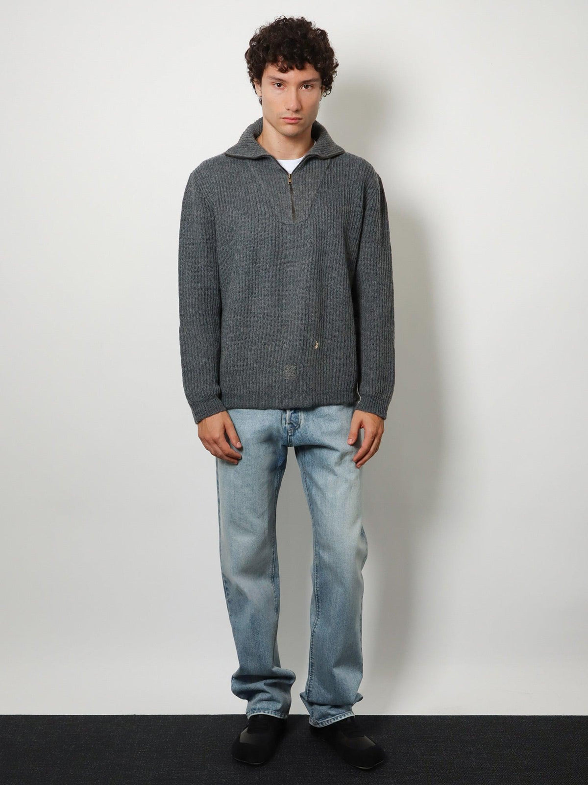 Maison Margiela Black Denim Cropped Jeans for Men