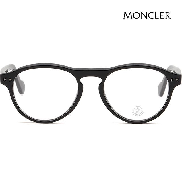 Moncler Round Black Acetate Eyeglass Frames Unisex
