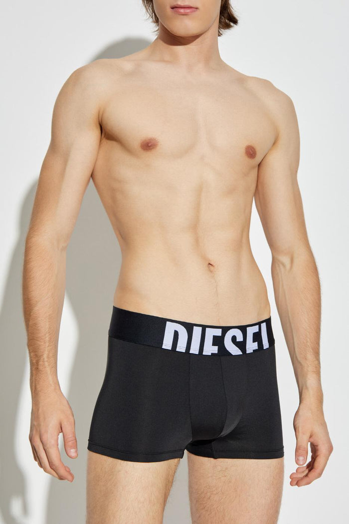 DIESEL Men’s Damien Dpop 3-Pack Boxer Briefs Navy Cotton