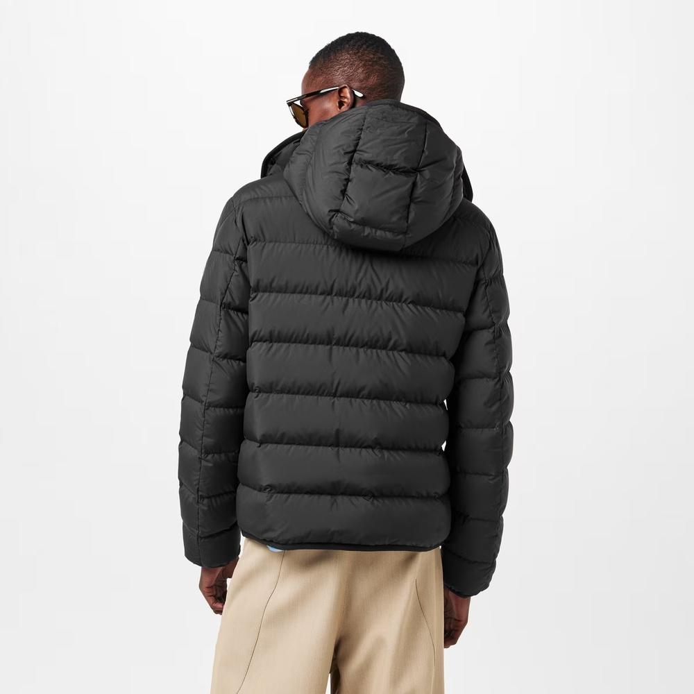 Moncler Logo Patch Black Down Puffer Jacket for Men