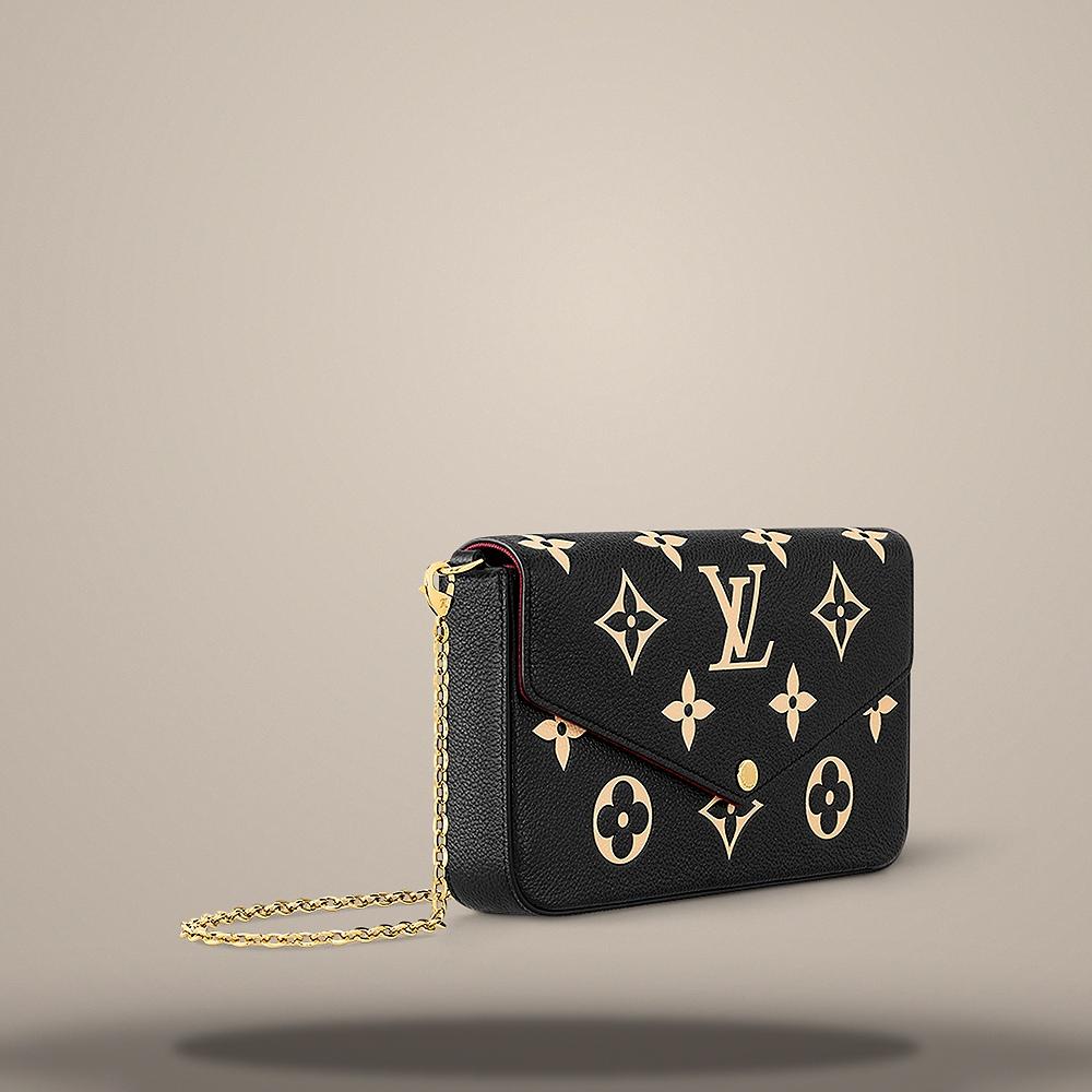 Louis Vuitton Felicie Pochette Black Beige Shoulder Bag M82479