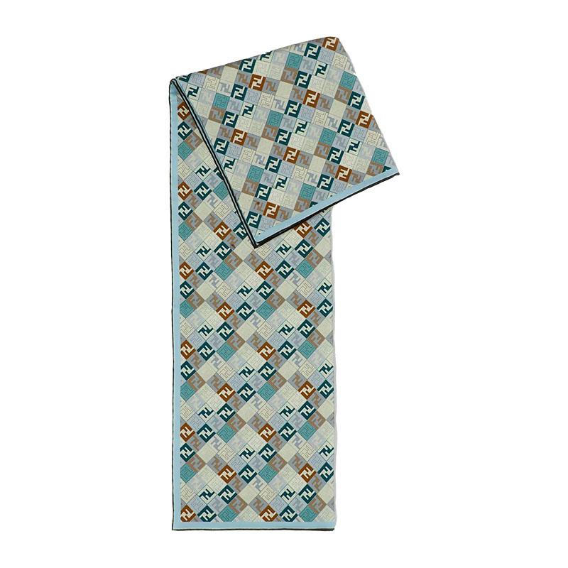 FENDI FF Logo Silk Scarf Multicolor