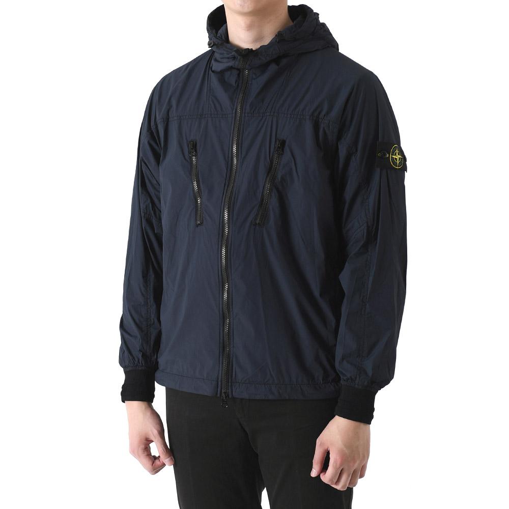 STONE ISLAND Skin Touch Packable Hooded Jacket Navy