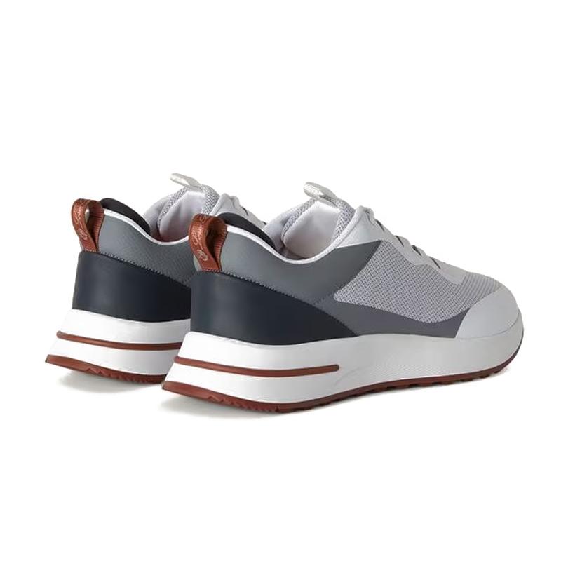 Loro Piana Gray Calfskin Suede Weekend Walk Low-Top Sneakers