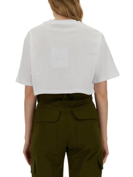 MSGM White Short Sleeve Cotton T-Shirt Women 3641MDM13724700201