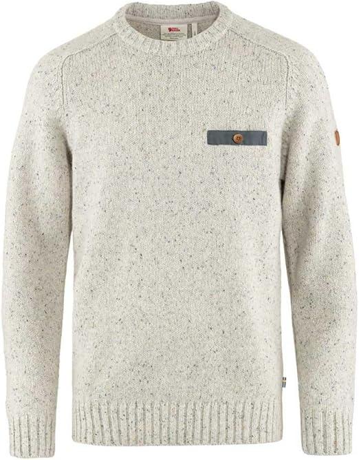 Fjallraven Round Neck Knit Sweater for Men 84139113 CHALK WHITE DOM